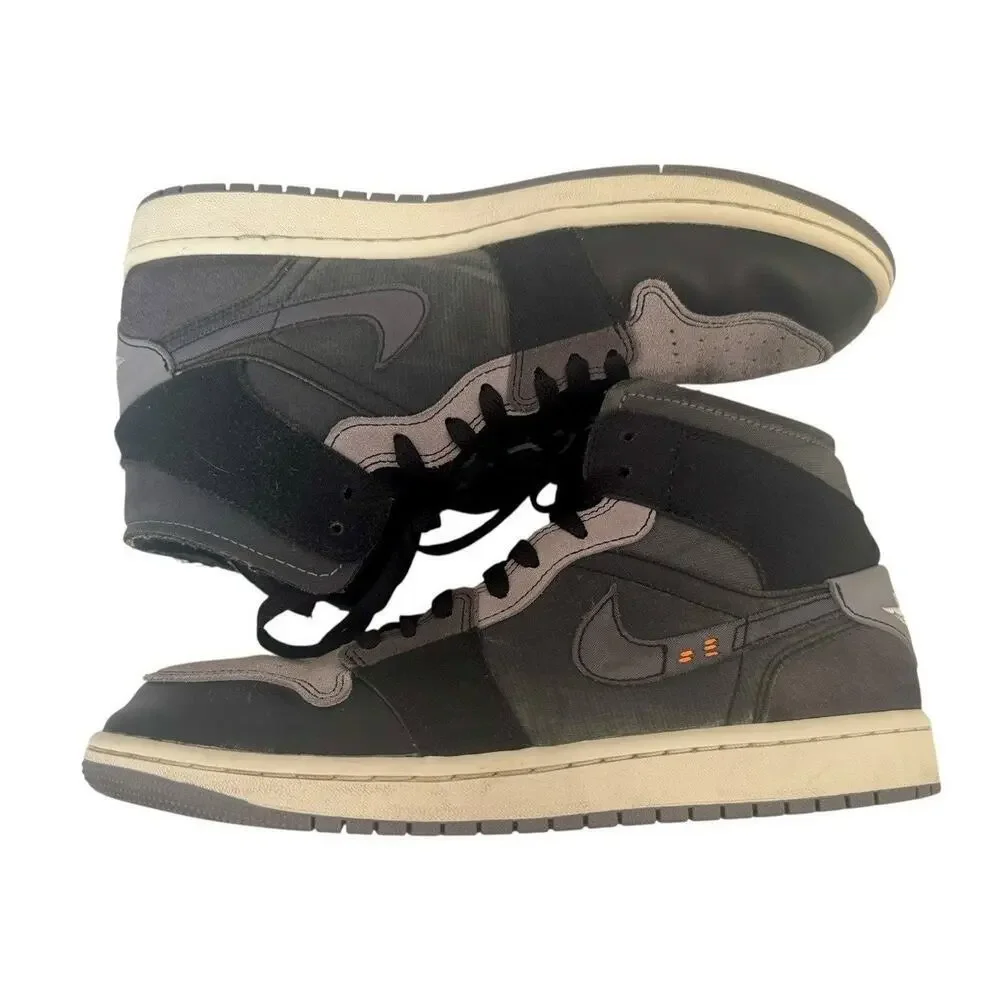 NIKE AIR JORDAN 1 Mid SE Craft Shoes Black/Cement Grey Lt Graphite Men’s 8.5 42